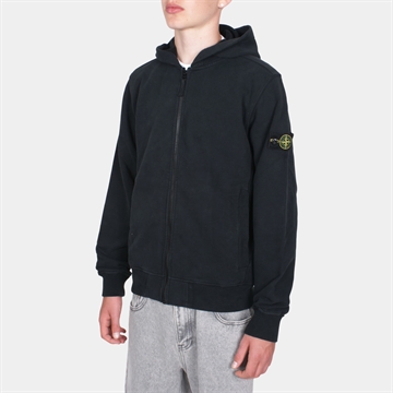 Stone Island Jr. Zip Hoodie Black